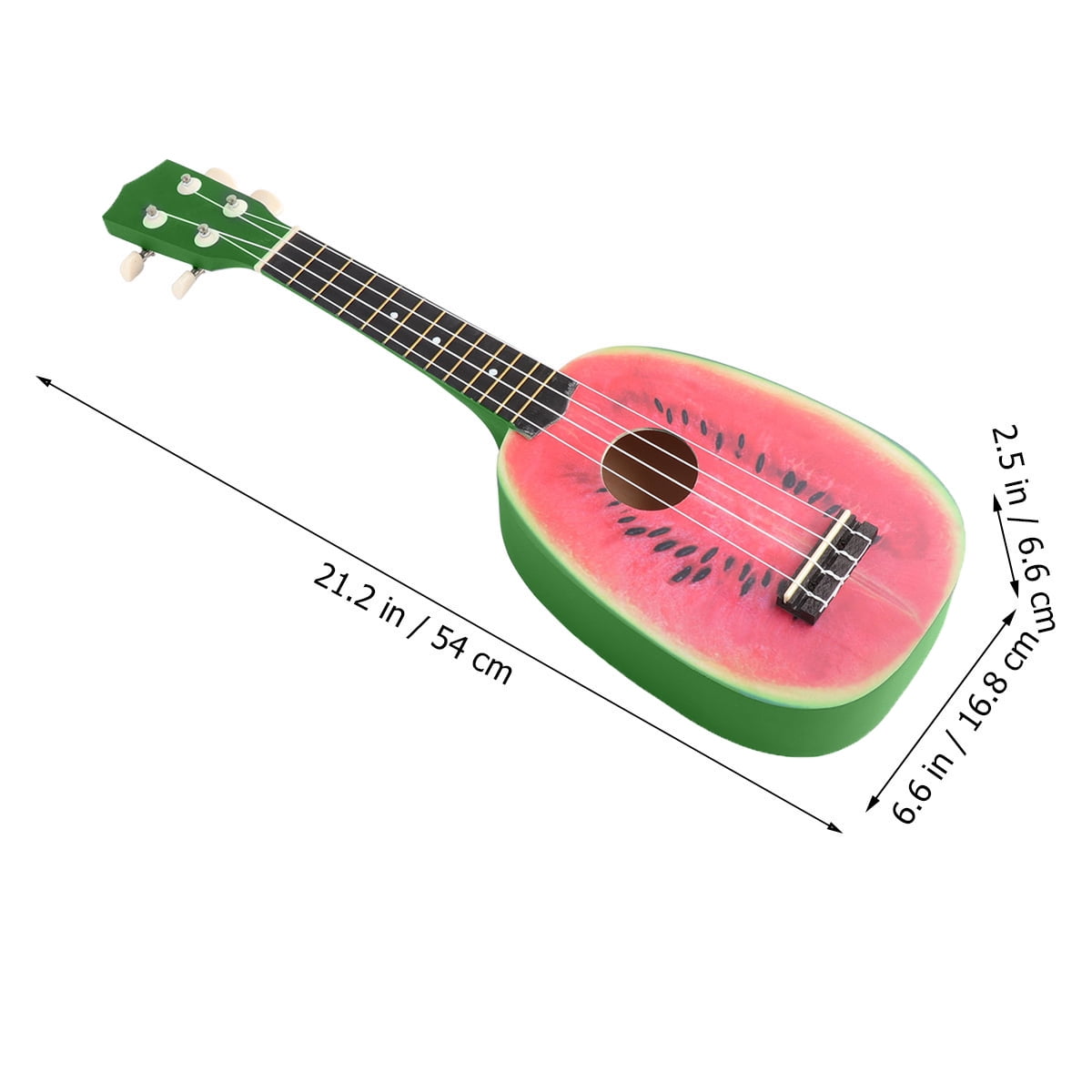 LOLIPPYY Green Concert Ukulele with 4 Carbon Nylon Strings for Music Lovers 21 Inch