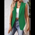 thumbnail image 4 of Chaleco Sin Mangas para Mujer, Ligero, con Forro Completo, Chaqueta Informal de Moda para Oficina y Trabajo. Verde M, 4 of 10