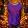 thumbnail image 2 of Yuncity Kids T-Shirts Boys Girls Halloween Letter Graphic Print Raglan Long Sleeve Tees Fall Casual Outdoor Holiday Tops Size 4-5 Years, 2 of 4