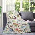 thumbnail image 2 of Yibo Dinosaur Alphabet Blanket Educational Learning Gift for Girls Boys Kids Dinosaur LoversSuper Soft Flannel Blanket for Sofa Camping TravelWarm Home Decor for All Seasons,for Kids/Baby, 2 of 7