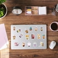 thumbnail image 4 of 100 Uds. Pegatinas de té con leche de perlas, pegatinas bonitas e impermeables, pegatinas de animales de dibujos animados, utilizadas para álbumes, cuadernos, diarios, manualidades, 4 of 7