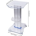 thumbnail image 5 of Miumaeov Beauty Salon Trolley Cart Pedestal Rolling Cart Acrylic Salon Spa Stand Roller Trolley with Wheel Beauty Instrument Tray Rolling Cart, 5 of 9
