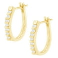 thumbnail image 4 of 10K Gold 1/4 ct TDW Diamond Hoop Earrings (I-J, I2-I3), 4 of 7