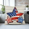 thumbnail image 3 of XMMSWDLA Patriotic Decor-Throw Pillow Covers 18x18 in,4th of July Pillow Case for Independence Day,Memorial Day,Veteran's Day,USA,American Summer Outdoor Red White Blue Decorations, 3 of 6
