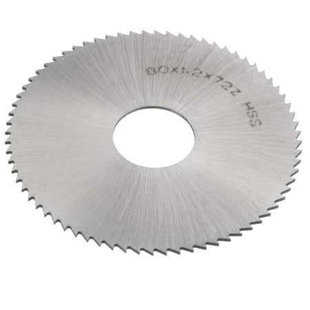 

Uxcell 80mm Dia 22mm Arbor 1.2mm Thick 72 Tooth High Speed Steel Circular Saw Blade
