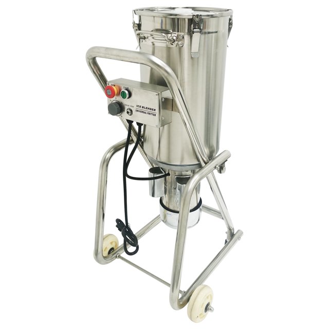 Hachoir à Viande et Légumes de 32 L, Robot Culinaire de Préparation avec Récipient Inclinable, Doubles Lames