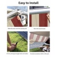 thumbnail image 7 of 4th of July RV Awning Sun Shade Screen 9'X7' Red Blue Stripes America Mesh Sunscreen Sunflower Awning Shade Screen with Zipper UV Blocker Completed Kits Outdoor Canopy for RV Motorhome Camper Travel, 7 of 7