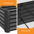 thumbnail image 4 of Uforic 2 Pcs 8ftx4ftx1.5ft Large Raised Garden Bed Kit,Outdoor Galvanized Metal Patio Planter Box with Safety Rubber & Gloves, for Vegetables Flowers,Black, 4 of 9