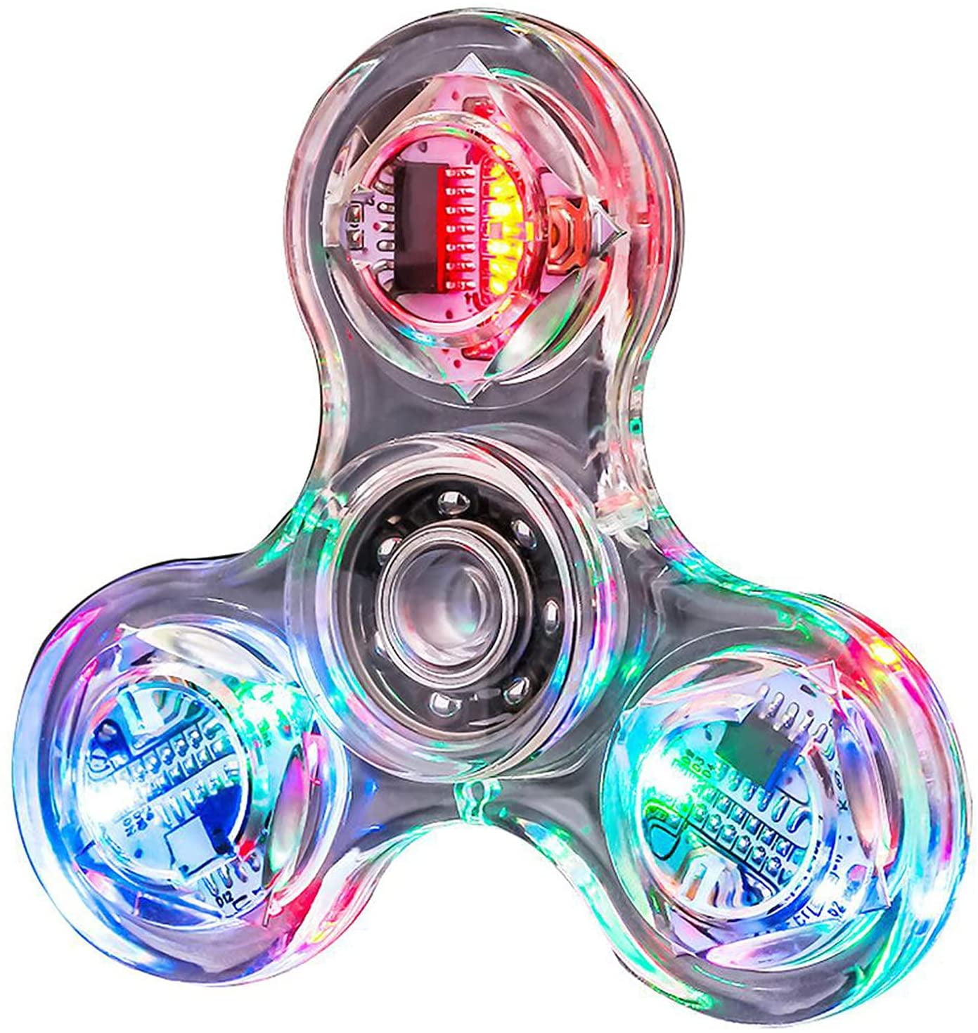 DEL Stylos Fidget Spinner Main Top Glow in Dark Toy Stress Relief X6K2 