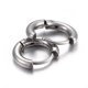 thumbnail image 2 of Tarnish Resistant 202 Stainless Steel Huggie Hoop Earrings Hypoallergenic Earrings with 316 Stainless Steel Pin Stainless Steel Color 10 Gauge 11.5x12.7x2.5mm Pin: 1mm, 2 of 2