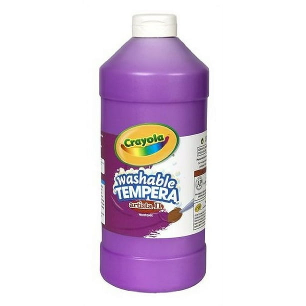 Pintura Tempera Lavable Crayola, Pintura Violeta Púrpura para Niños, Botella de Squeeze de 32 Onzas