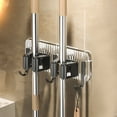 thumbnail image 3 of Walbest Mop Broom Holder Wall Mounted Heavy-Duty Punch-free Organizer Garage Laundry Closet Indoor/Outdoor Storage Hanger, 3 of 4