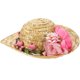 thumbnail image 4 of FELTECHELECTR 1 sombrero de paja para perro, sombrero de paja con margaritas, accesorio para cachorro, estilo hawaiano (flor rosa M), 4 of 6