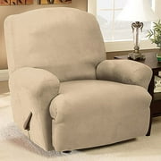 Angle View: Sure Fit Suede Recliner Stretchable Slip