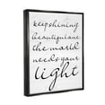 thumbnail image 3 of Stupell Keep Shining Beautiful One Phrase Inspirational Painting Black Floater Framed Art Print Wall Art, 3 of 6
