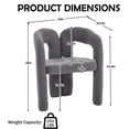 thumbnail image 2 of Boucle Accent Chairs Set of 2, Modern Upholstered Barrel Dining Chair - Fabric Living Room Chairs,Comfy Barrel Side Chair Lounge Arm Chair for Living Room,Kitchen, Dining Room, 2 of 8