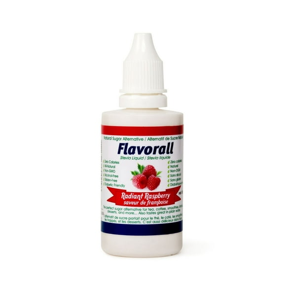 Greeniche Natural | Flavorall Radiant Raspberry | 50 ML | Organic and Pure Stevia Sweetener Drops | Perfect Sugar Alternative | No Bitter Aftertaste