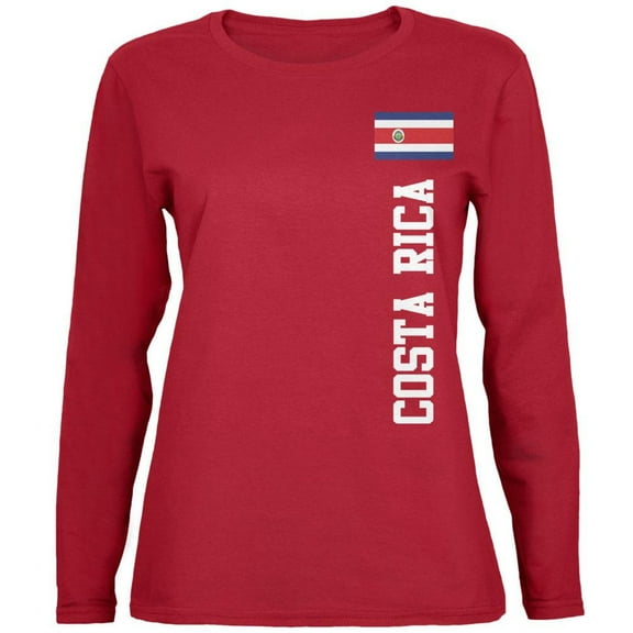 World Cup Costa Rica Red Womens Long Sleeve T-Shirt - 2X-Large