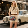 thumbnail image 6 of FORMRS Women Crossbody Purse with Chain Strap Vegan Leather Shoulder Handbag, Blue Abstract Lines, 6 of 7
