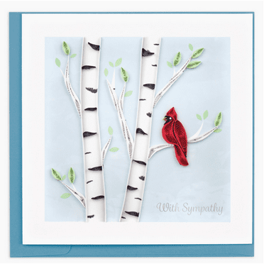 Quilling Card Quilled Cardinal Sympathy Card