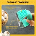 thumbnail image 4 of Iumwxz Upgrade Stainless Steel Garlic Presser Garlic Press Rocker Garlic Mincer Garlic Crusher with Peeler and Cleaning Brush Stainless Steel Garlic Mincer, 4 of 5