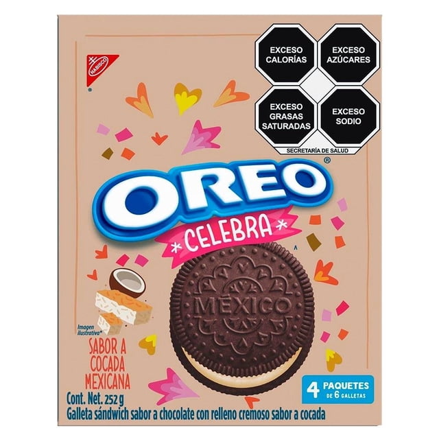 Galletas Oreo chocolate con relleno sabor cocada 252 g