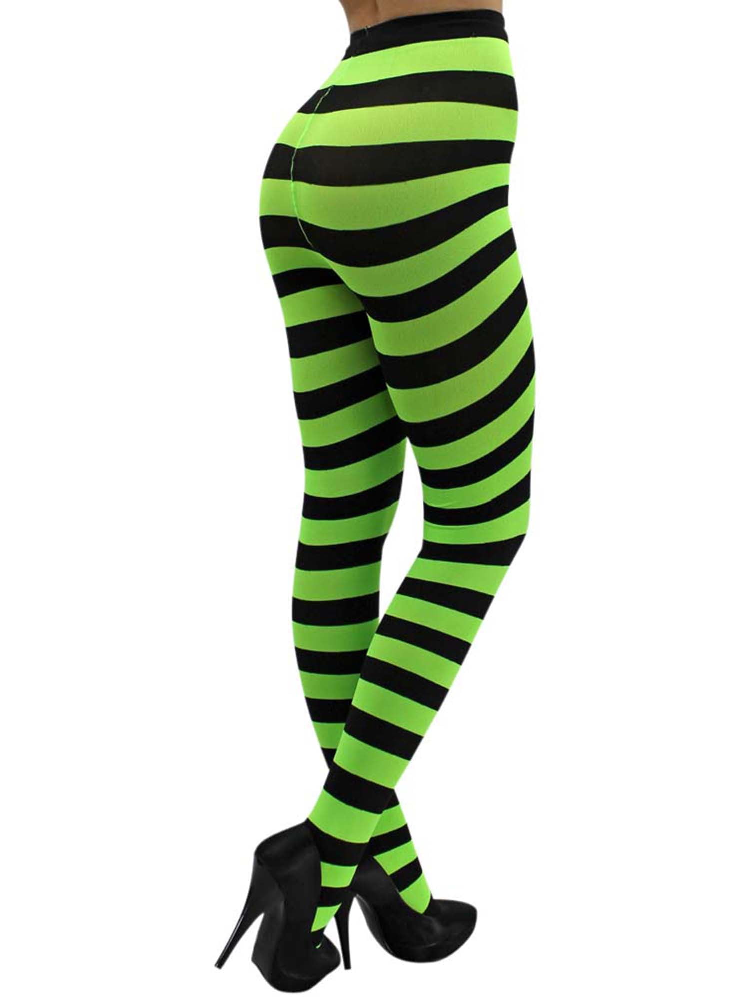 Black and green clearance striped leggings