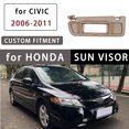 thumbnail image 2 of Left Driver Side Car Sun Visor For Honda Civic 2006-2011 With Makeup Mirror, Replacement OEM 83280-SNA-A01ZA-beige, 2 of 6