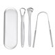 thumbnail image 3 of Limpiador raspador de lengua de metal premium de 1 pieza/3 piezas para adultos y niños, cepillos raspadores de lengua portátiles de acero inoxidable para eliminar, 3 of 5