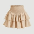 thumbnail image 1 of Mia Jupes pour Femmes Toutes Saisons Basiques Taille Haute Superposée Mini Peplum Preppy, 1 of 1