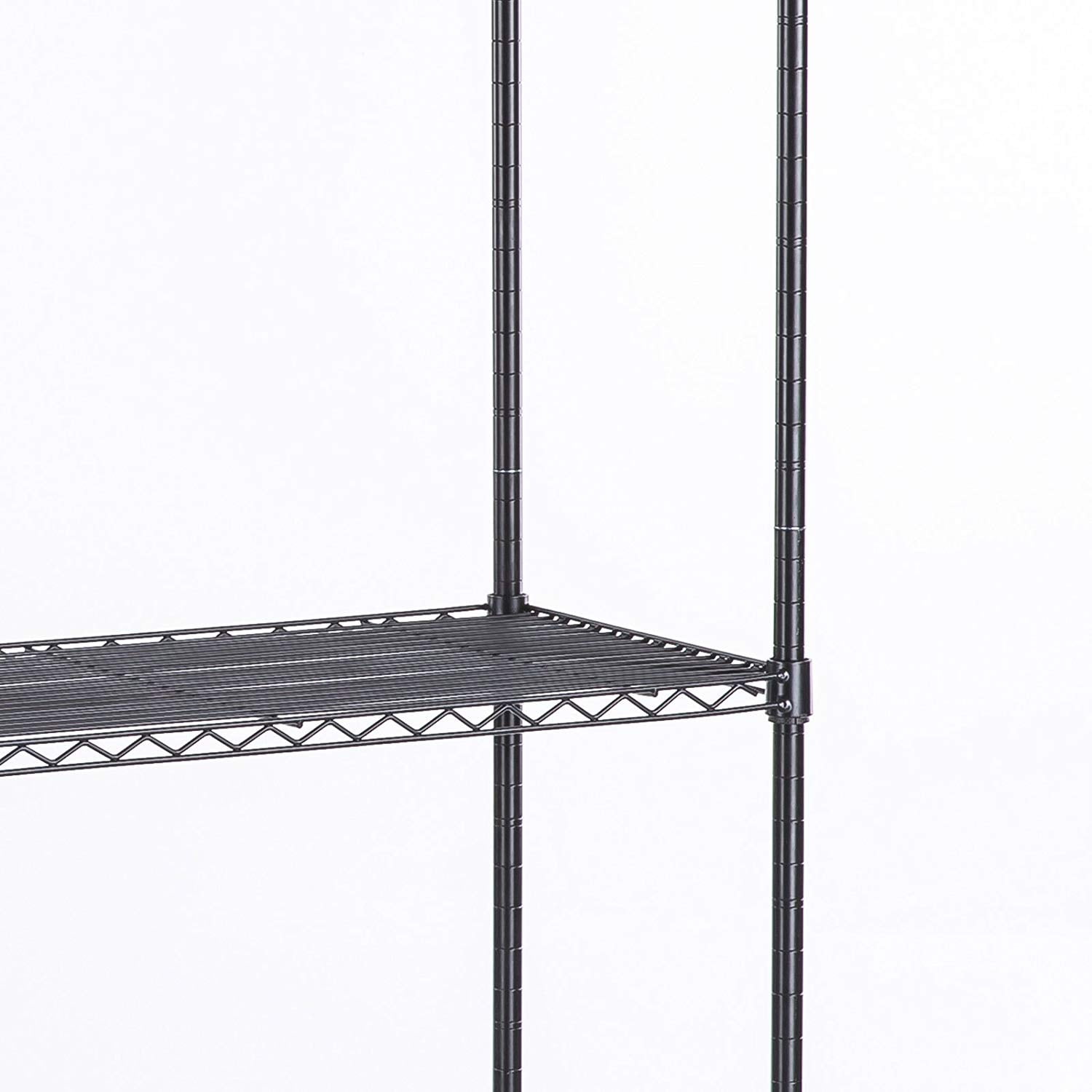 48/"L x 18/"W x 82/" 6 Tier Shelf Adjustable Wire Metal Shelving Rack 76 black A1