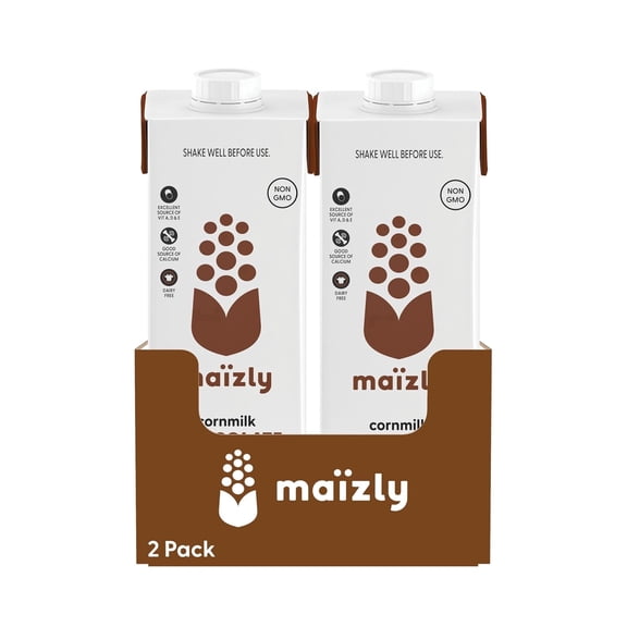 Maizly Original Corn Milk, 32 fl oz (Pack of 6) – Non-GMO Plant-Based Milk Alternative, Smooth & Neutral Flavor, Source of Fiber, Vitamins A, D & E, Calcium