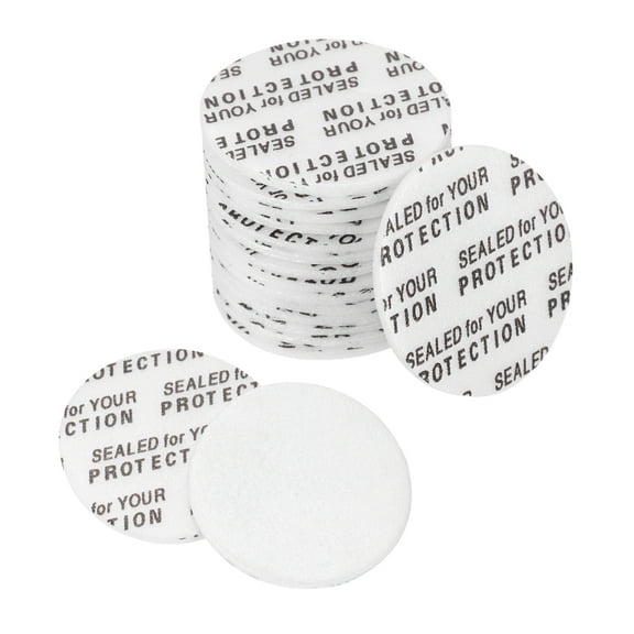 Uxcell 23mm/0.91"Foam Lid Liner, 80Pcs Adhesive Round PS Pressure Sensitive Seals, Cap Liners Resistant Tamper for Plastic Glass Jar Bottle Cap Canning Vials Seals