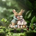 thumbnail image 2 of SLYNSHome Wedding Decor Cute Bunny Figurine for Garden Stake Wedding Reception Decoration for Outside Rabbit Sign for Yard Patio Home Farmhouse, 2 of 8