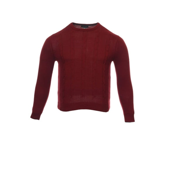 Tricots St Raphael Red Cable Knit Crew Neck Sweater , Size 2XLarge