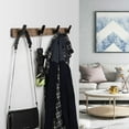 thumbnail image 3 of Senya Coat Hooks Wall Mount, 15.75 inches Wall Mount Hooks for Hanging Coats, Backpacks, with 4 Aluminum Hooks(Brown), 3 of 7