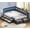 Black Gray, variant on Twin Size Corner Bed Frame with 8 Drawers, 6 Storage Pockets,Twin Daybed with RGB Lights Wave,Upholstered Platform Bed with L-Shaped Guardrail,Grey