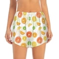 thumbnail image 4 of Lsque Colorful Lemons Printed Women's Running Shorts with Liner Pockets,Elastic Quick Dry Workout Athletic Gym Yoga Shorts,Womens High Waist Shorts-, 4 of 9