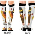thumbnail image 5 of GZHJMY High Elasticity Compression Socks, High Knee Socks Adult Universal Leisure Relieve Fatigue,Thanksgiving Turkey Travel Daily with Running (1 Pair), 5 of 7