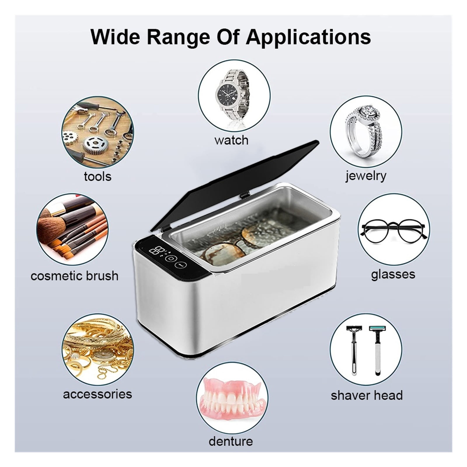 Ultrasonic Cleaner 35W Glasses Cleaner High Frequency Ultrasound Washing Cleanser Machine ,Convenient to Use