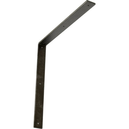 

Ekena Millwork 2 W x 20 D x 20 H Hamilton Steel Bracket Antiqued Warm Silver