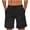 Black, variant on Cotton Linen Shorts for Men Summer Casual Lightweight Elastic Waist Relaxed Fit Straight Leg Beach Shorts with Pockets