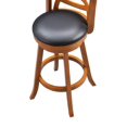 thumbnail image 3 of Boraam Seina 24in. High Back Swivel Wood Counter Stool, Walnut Finish, 3 of 5