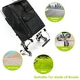 thumbnail image 4 of Ealing Folding Stair Climbing Shopping Cart Heavy Duty Utility Cart with Tri-Wheel, with Handle,Aluminum Frame, Removable Bigger Waterproof Shopping Bag,Black (13.8x16.5x39.3Inch), 4 of 8
