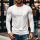 thumbnail image 1 of pstuiky camisa de manga larga para hombre, Camisas casuales de color liso con botones y bolsillos para hombre, de manga larga y cuello redondo Tops de hombre xl, 1 of 6