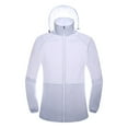 thumbnail image 1 of WEIYLL Womens Fleece Jacket Windproof Ultra-Light Rainproof Windbreaker White Fall Coats Size M, 1 of 4