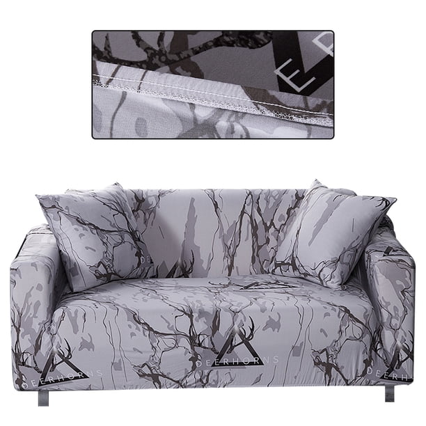Naiovety Funda de sofá Universal elástica transpirable resistente al desgaste funda impresa 4 personas tipo 2 Decoración del hogar Gris jaspeado 4 personas Naiovety HA001405-16