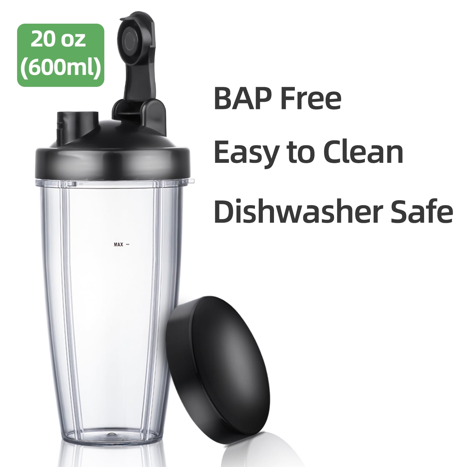La Reveuse Smoothie and Shakes Countertop Blender 600 Watts with 20 oz Travel Bottle (1 Bottle)