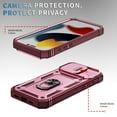 thumbnail image 2 of Decase Shockproof Rugged Case with Built-in Ring Kickstand & 360° Full Protection Anti-Scratch Privacy Slide Cover for iPhone 16 Pro Max,Magnetic Car Mount Compatible, Card Slot Design,B, 2 of 9