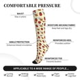 thumbnail image 3 of Lsque Ladybug And Bee Pattern Sport Compression Socks for Men & Women 15-20 mmHg Knee High Nurse Pregnant Running Medical and Travel Athletic, 3 of 6